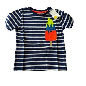 NWT Mini Boden Ice Cream Appliqué Tee Size 4-5Y